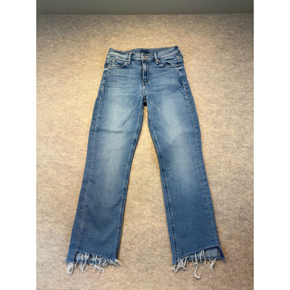 MOTHER The Mid Rise Dazzler Ankle Fray Jeans Size 24